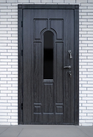 Входная остекленная дверь МДФ