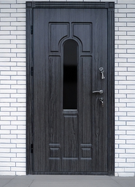 Входная остекленная дверь МДФ