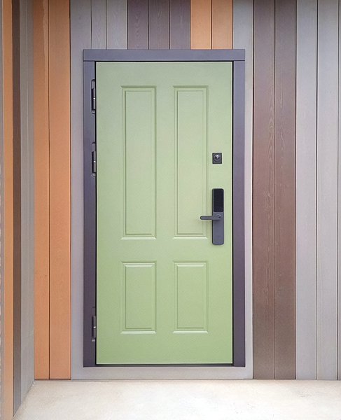 Зеленая дверь с биометрией