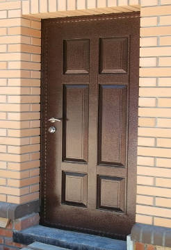 Дверь с металлофиленкой в частном доме